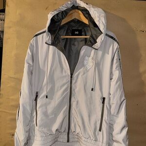 Dolce & Gabbana Men's Light Gray Hooded Windbreaker